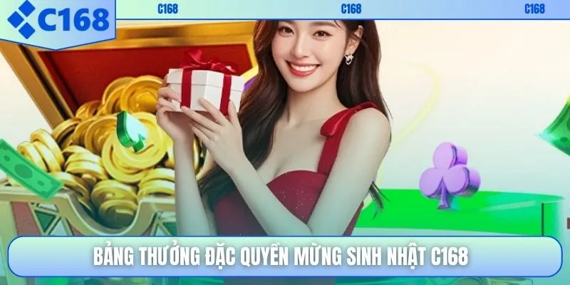 Bảng thưởng đặc quyền mừng sinh nhật C168